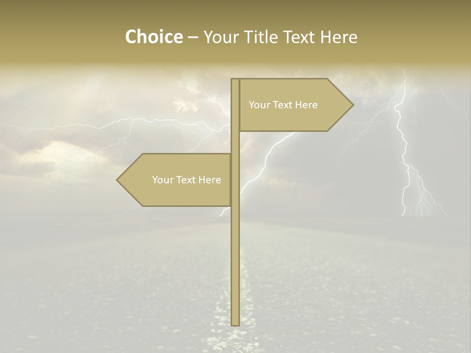 Lane Yellow Dramatic PowerPoint Template