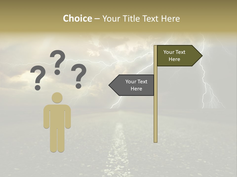 Lane Yellow Dramatic PowerPoint Template