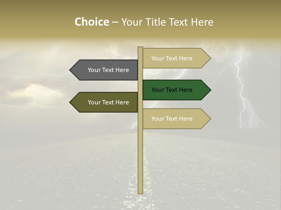 Lane Yellow Dramatic PowerPoint Template