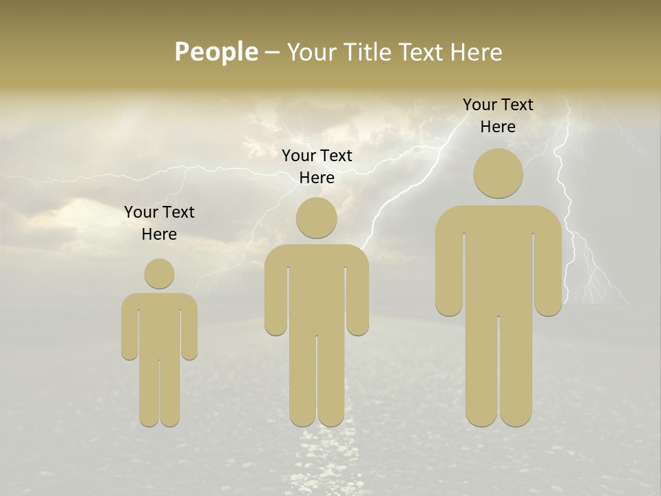 Lane Yellow Dramatic PowerPoint Template