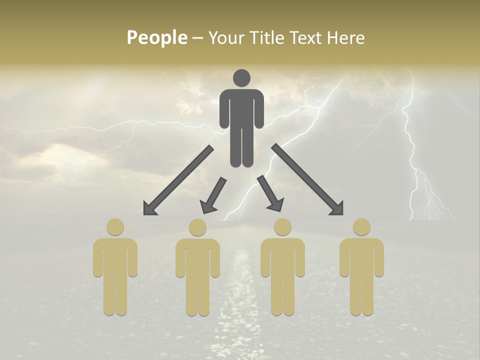 Lane Yellow Dramatic PowerPoint Template