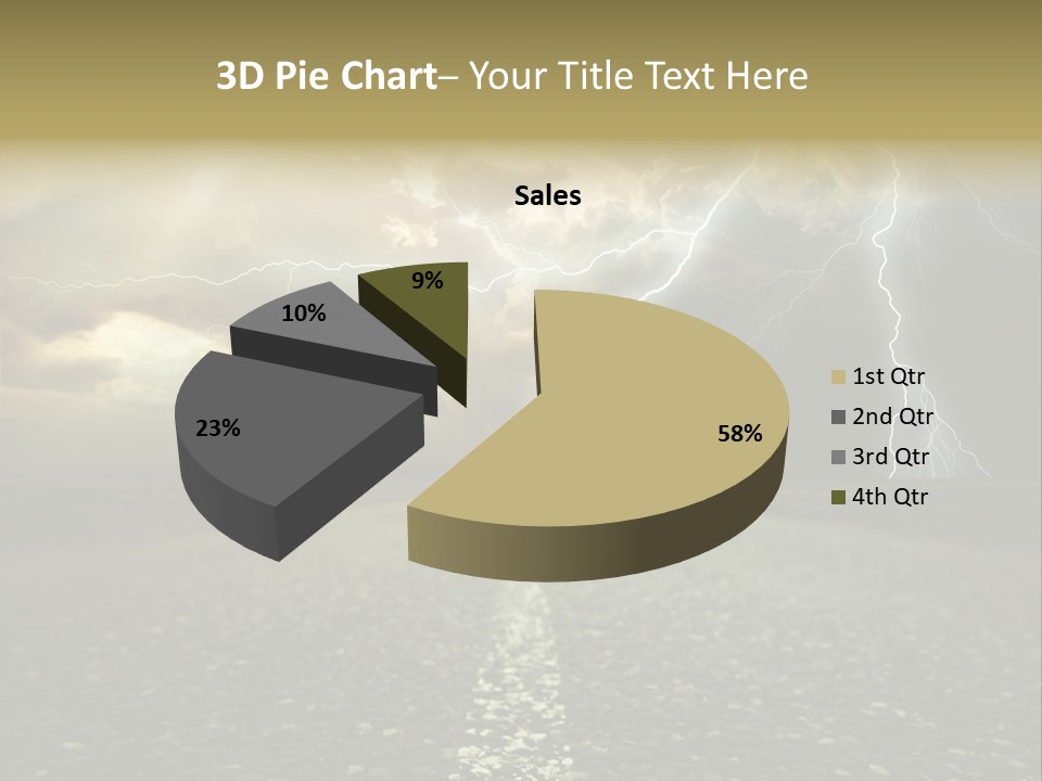 Lane Yellow Dramatic PowerPoint Template