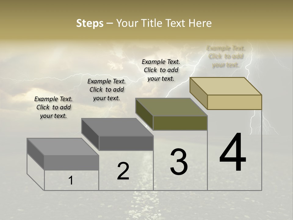 Lane Yellow Dramatic PowerPoint Template