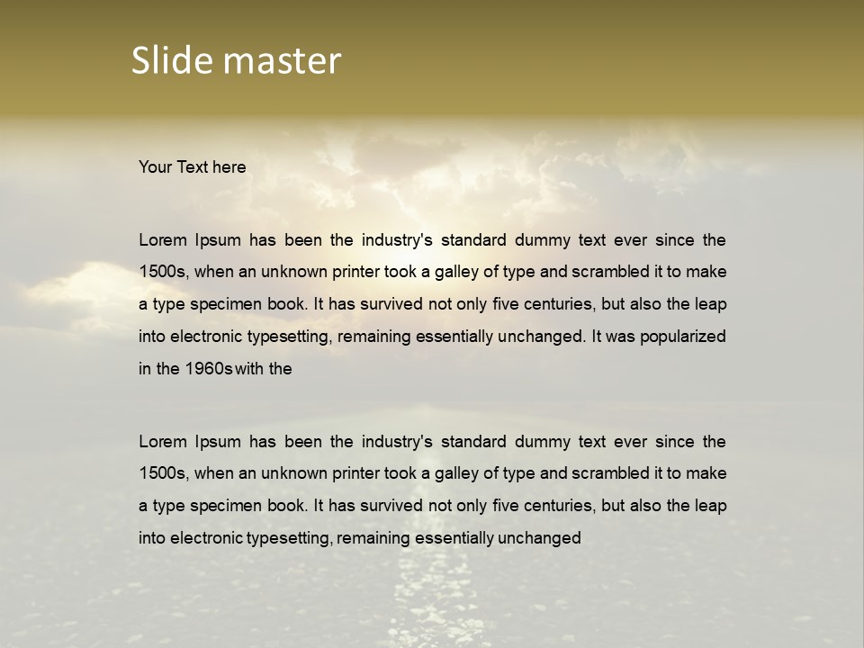 Grass Highway Travel PowerPoint Template