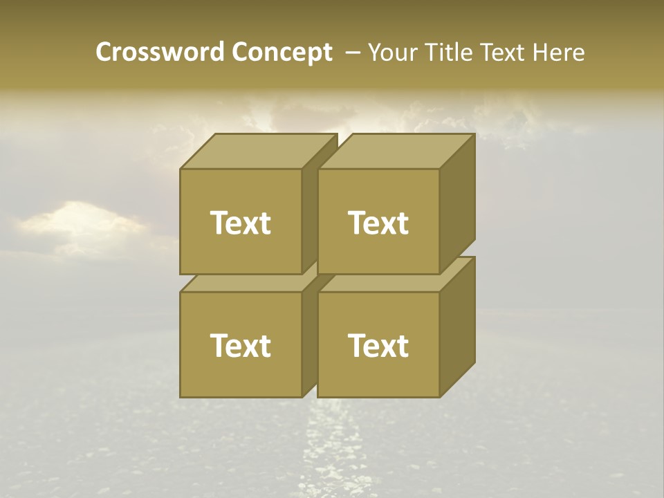 Grass Highway Travel PowerPoint Template
