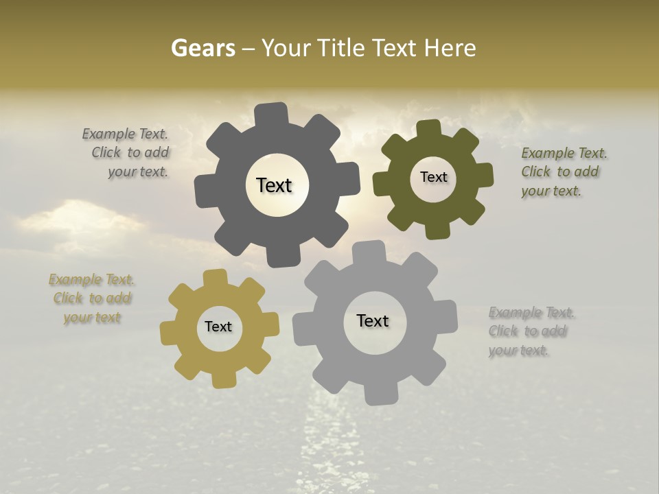 Grass Highway Travel PowerPoint Template