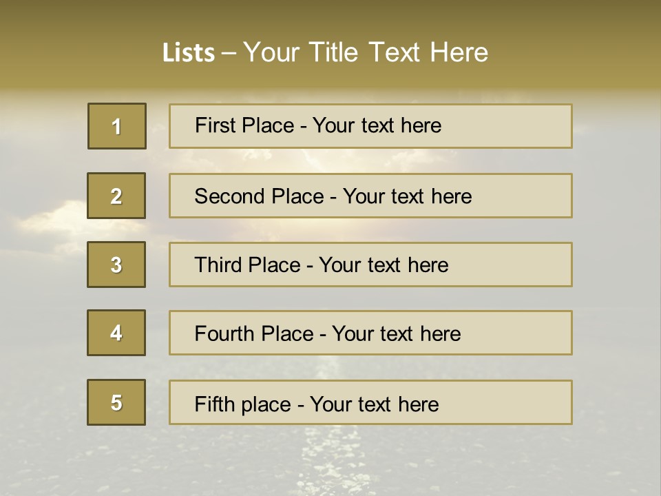 Grass Highway Travel PowerPoint Template