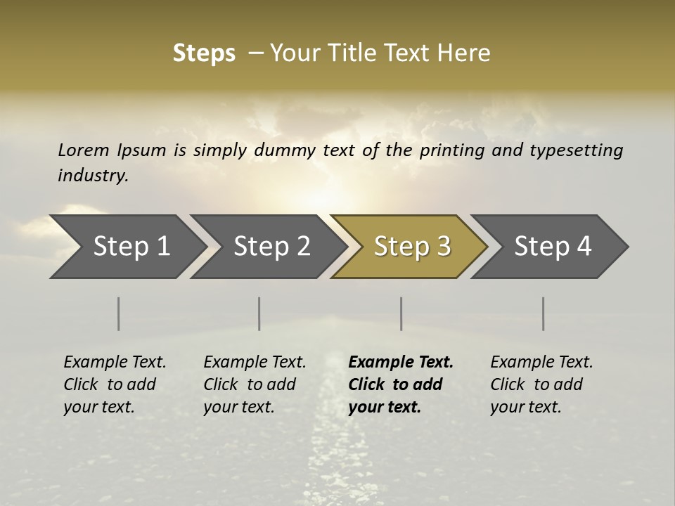 Grass Highway Travel PowerPoint Template