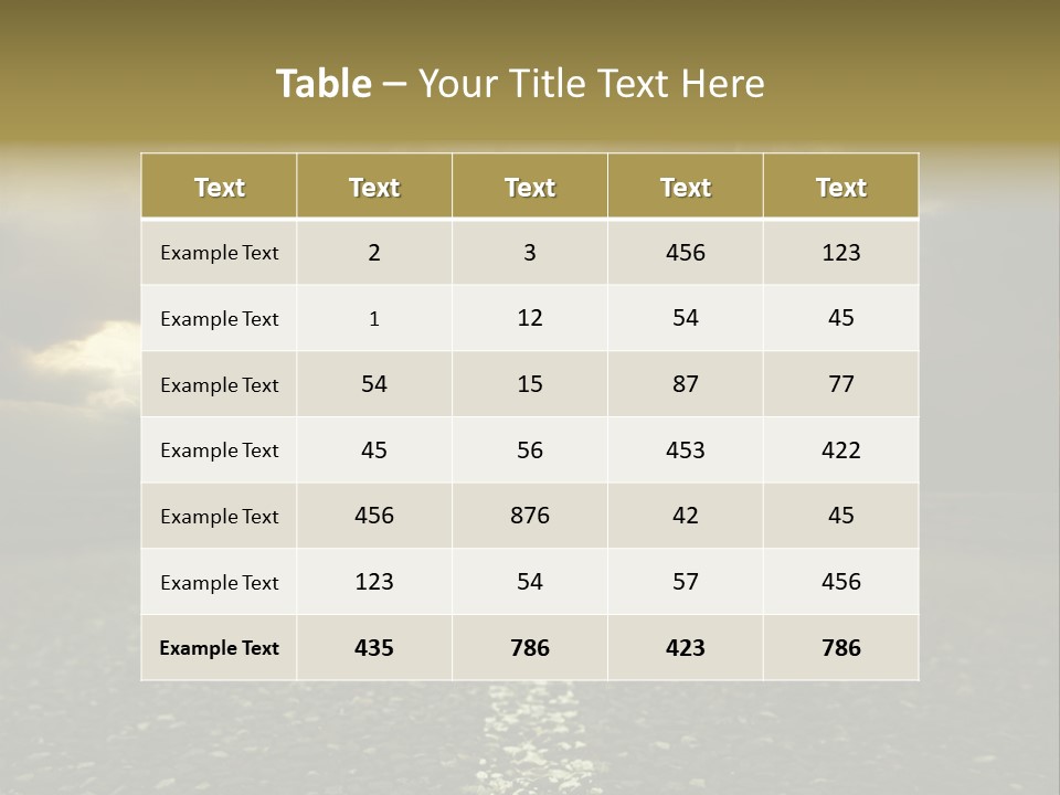 Grass Highway Travel PowerPoint Template