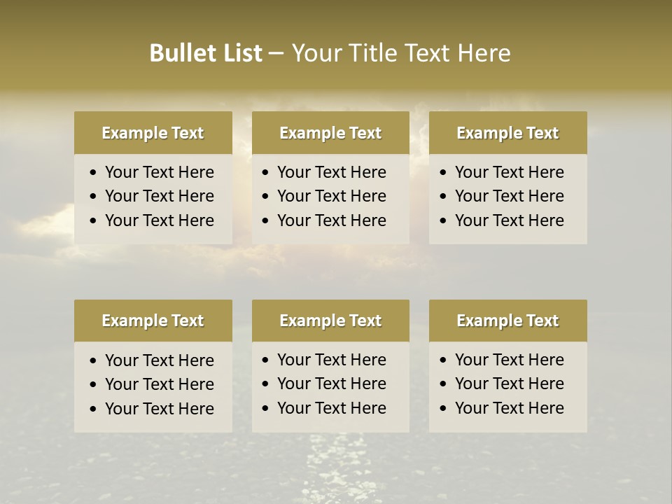Grass Highway Travel PowerPoint Template