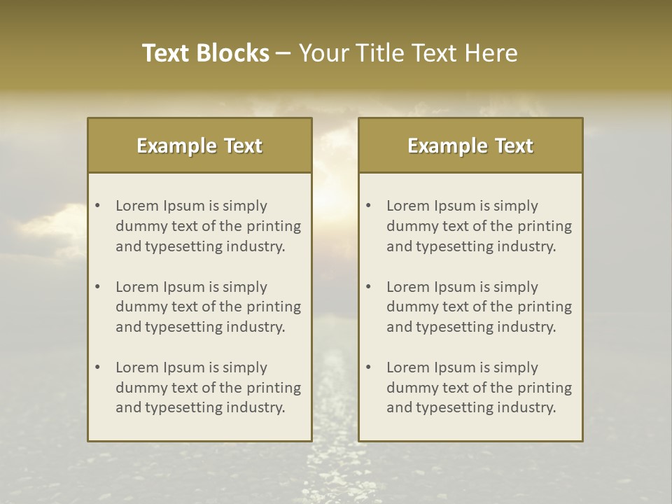 Grass Highway Travel PowerPoint Template