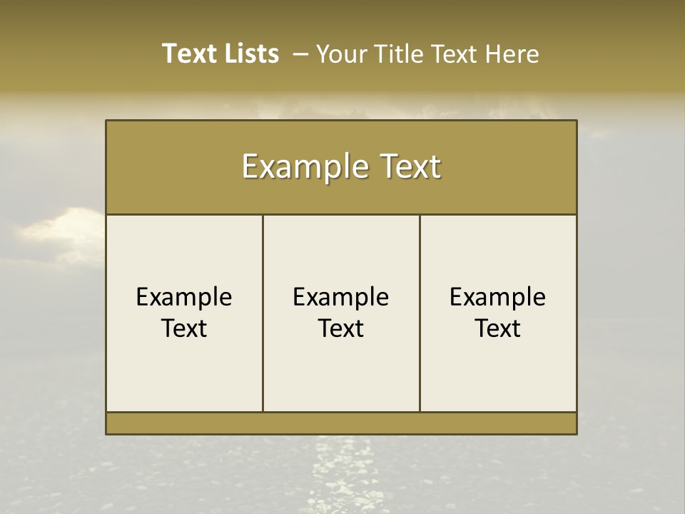 Grass Highway Travel PowerPoint Template