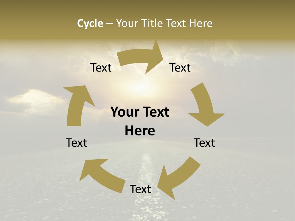 Grass Highway Travel PowerPoint Template