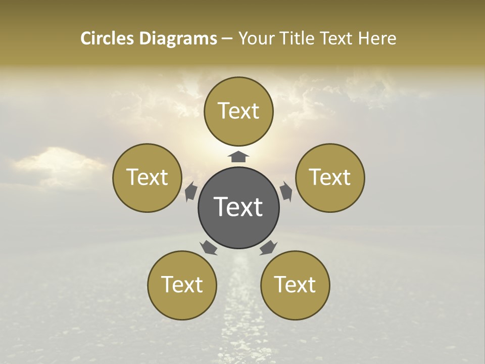 Grass Highway Travel PowerPoint Template