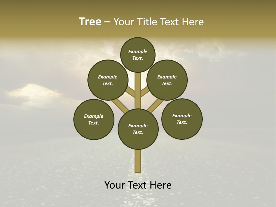 Grass Highway Travel PowerPoint Template