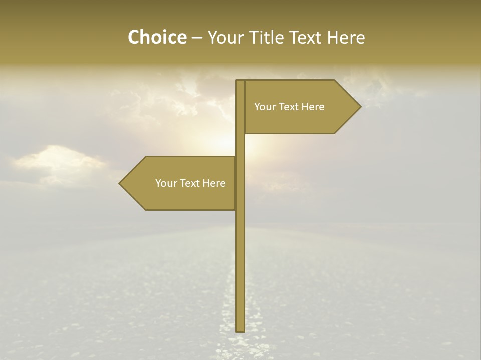 Grass Highway Travel PowerPoint Template