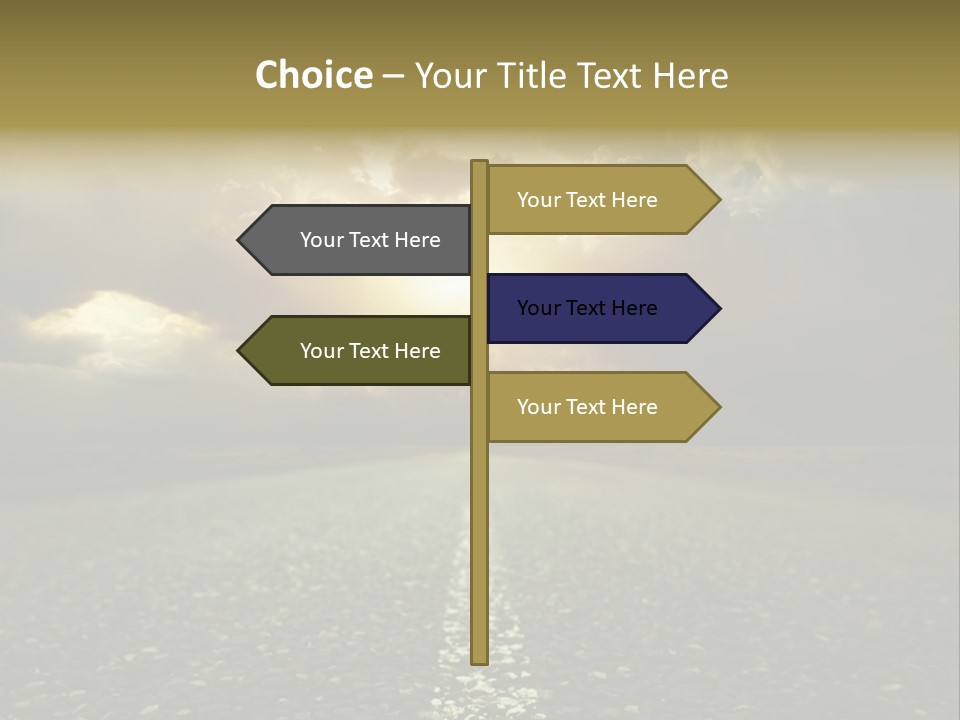 Grass Highway Travel PowerPoint Template