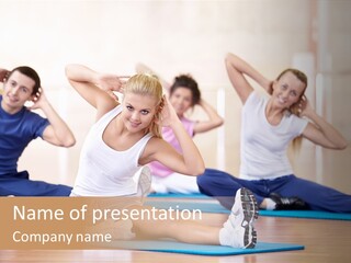 Women Effort Fitness PowerPoint Template