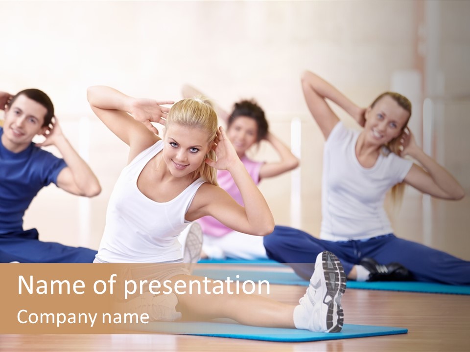 Women Effort Fitness PowerPoint Template