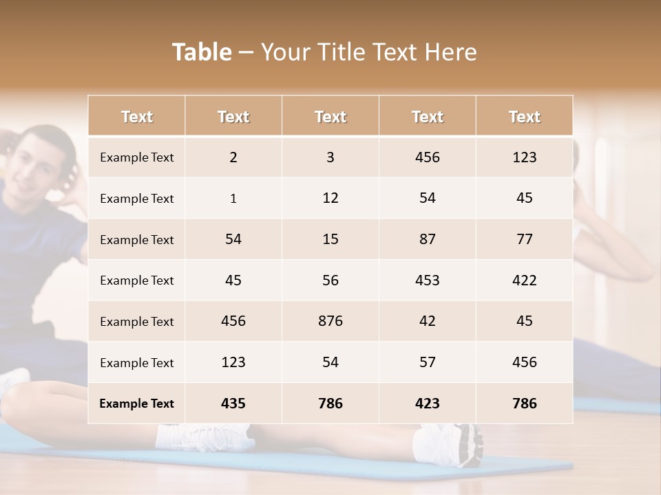 Women Effort Fitness PowerPoint Template