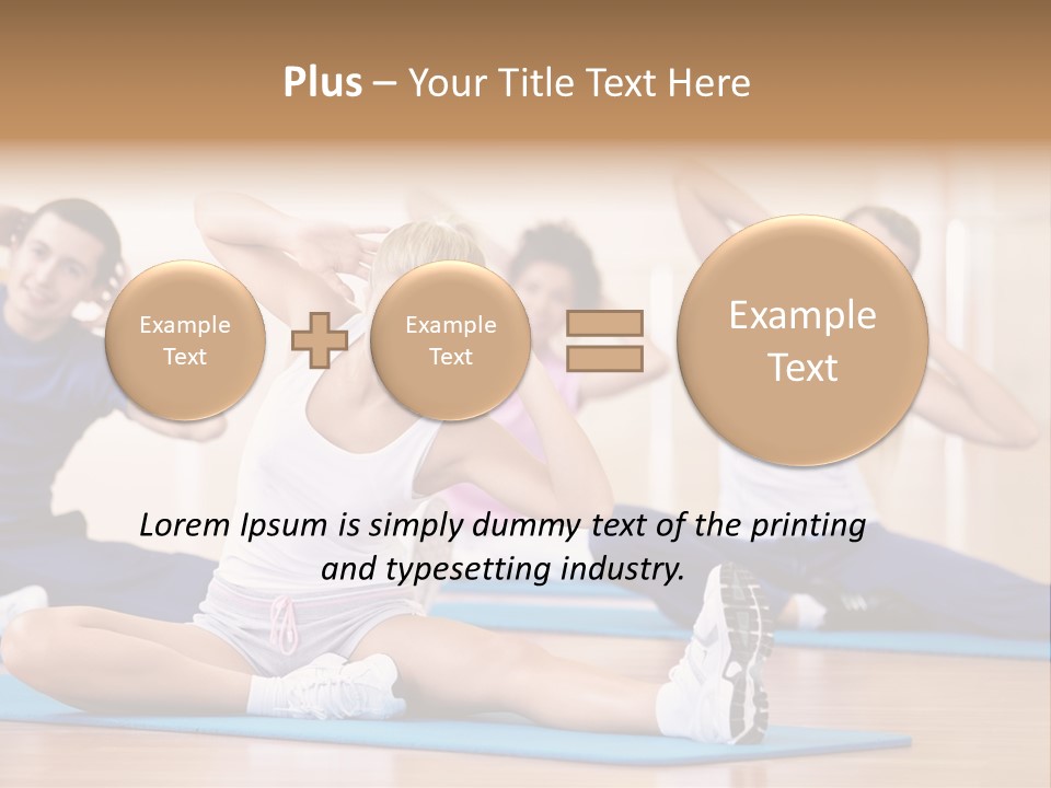 Women Effort Fitness PowerPoint Template