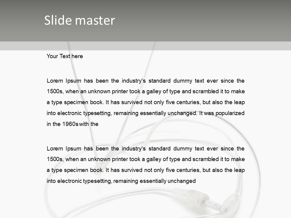 White Enjoyment Accessory PowerPoint Template