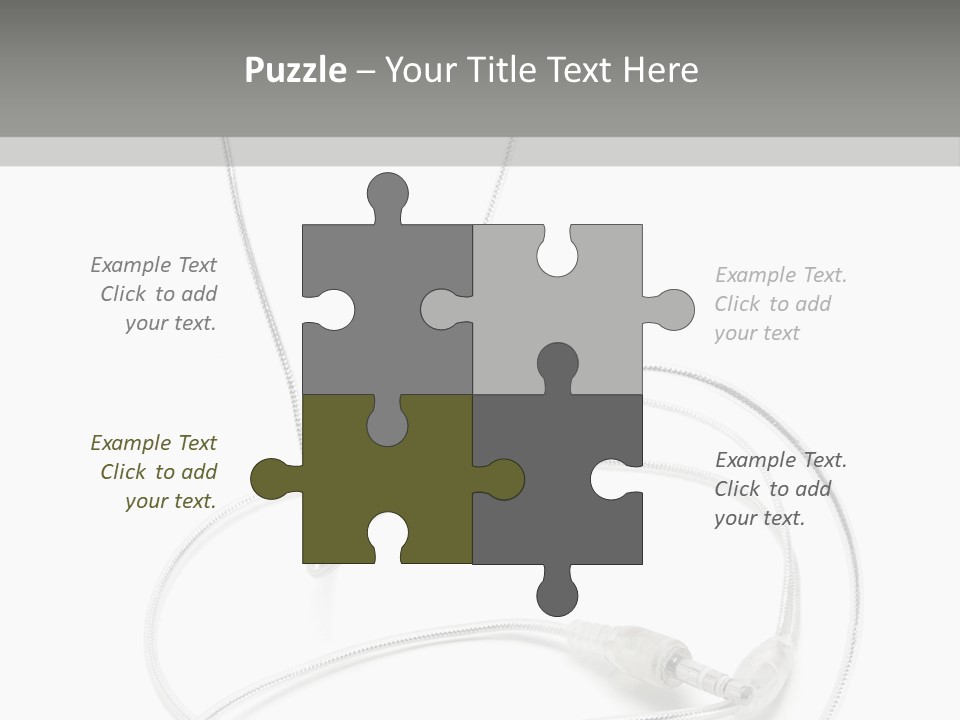 White Enjoyment Accessory PowerPoint Template