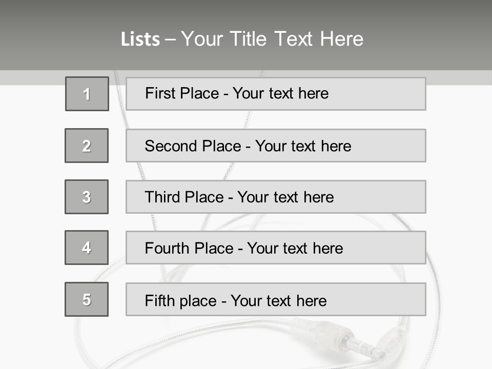 White Enjoyment Accessory PowerPoint Template