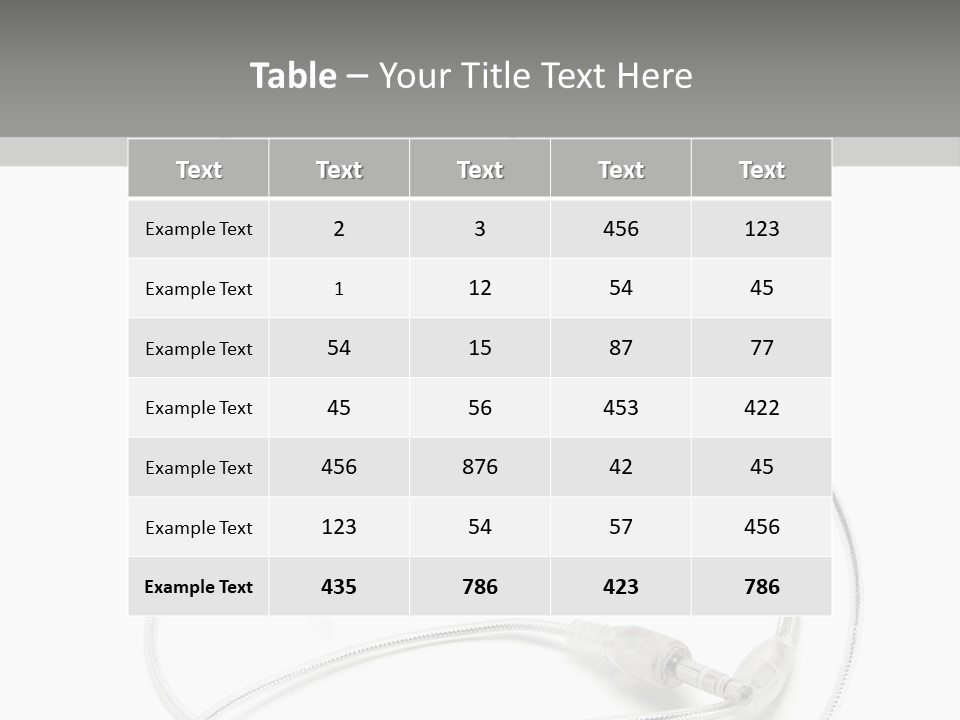 White Enjoyment Accessory PowerPoint Template