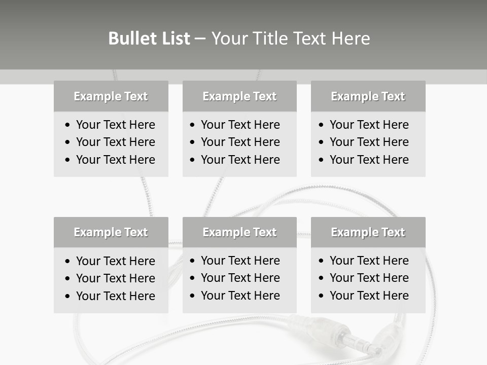 White Enjoyment Accessory PowerPoint Template