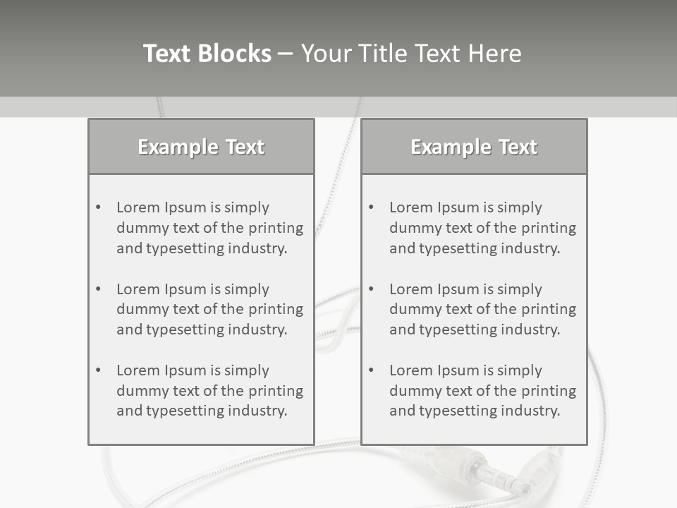 White Enjoyment Accessory PowerPoint Template