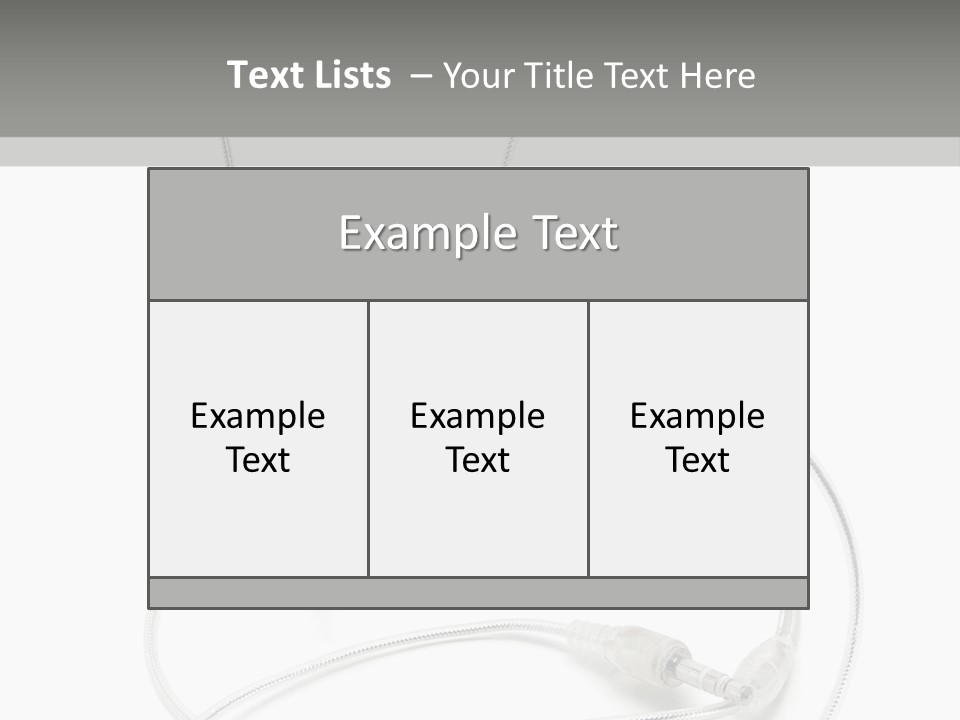 White Enjoyment Accessory PowerPoint Template