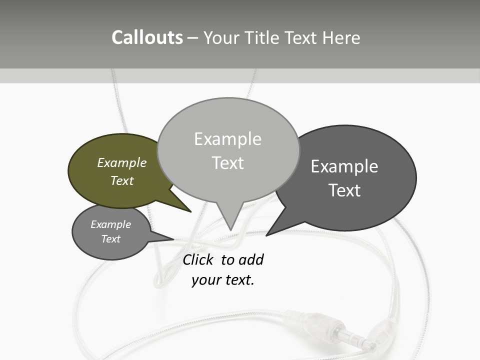 White Enjoyment Accessory PowerPoint Template