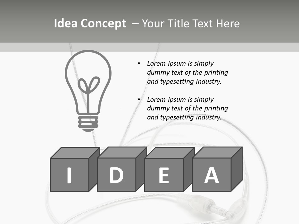 White Enjoyment Accessory PowerPoint Template