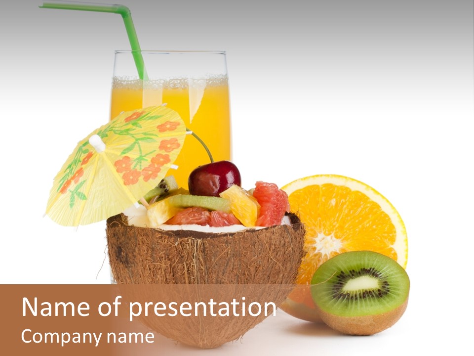 Coco Meal Slice PowerPoint Template