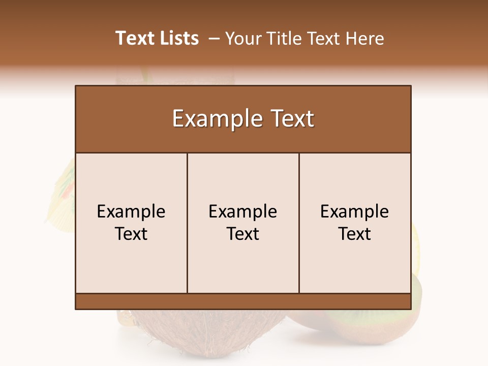 Coco Meal Slice PowerPoint Template