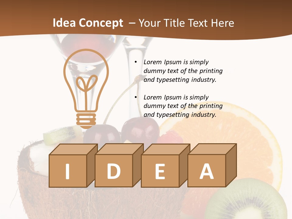 Meal Glass Martini PowerPoint Template