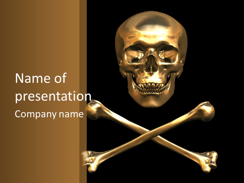 Horror Heraldry Sign PowerPoint Template