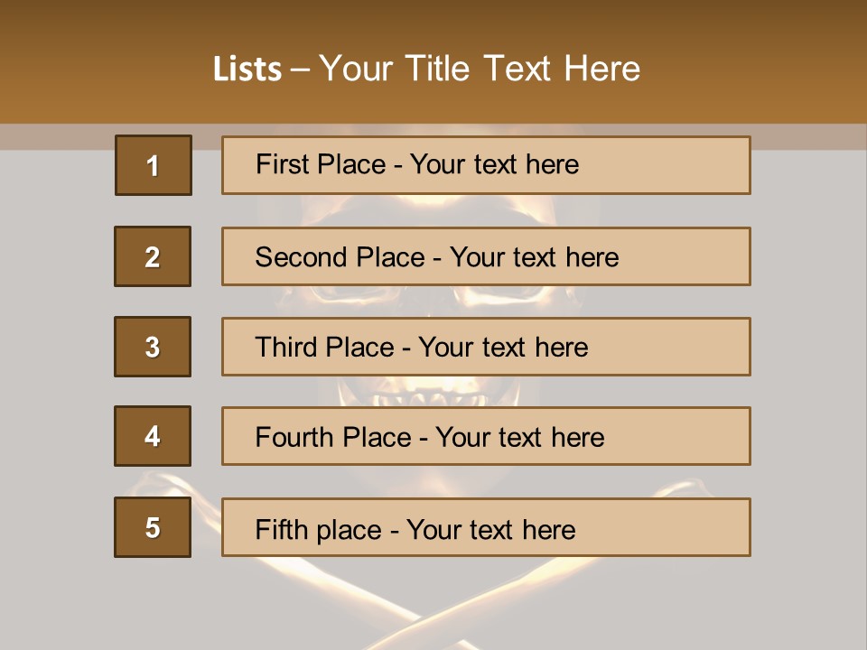 Horror Heraldry Sign PowerPoint Template