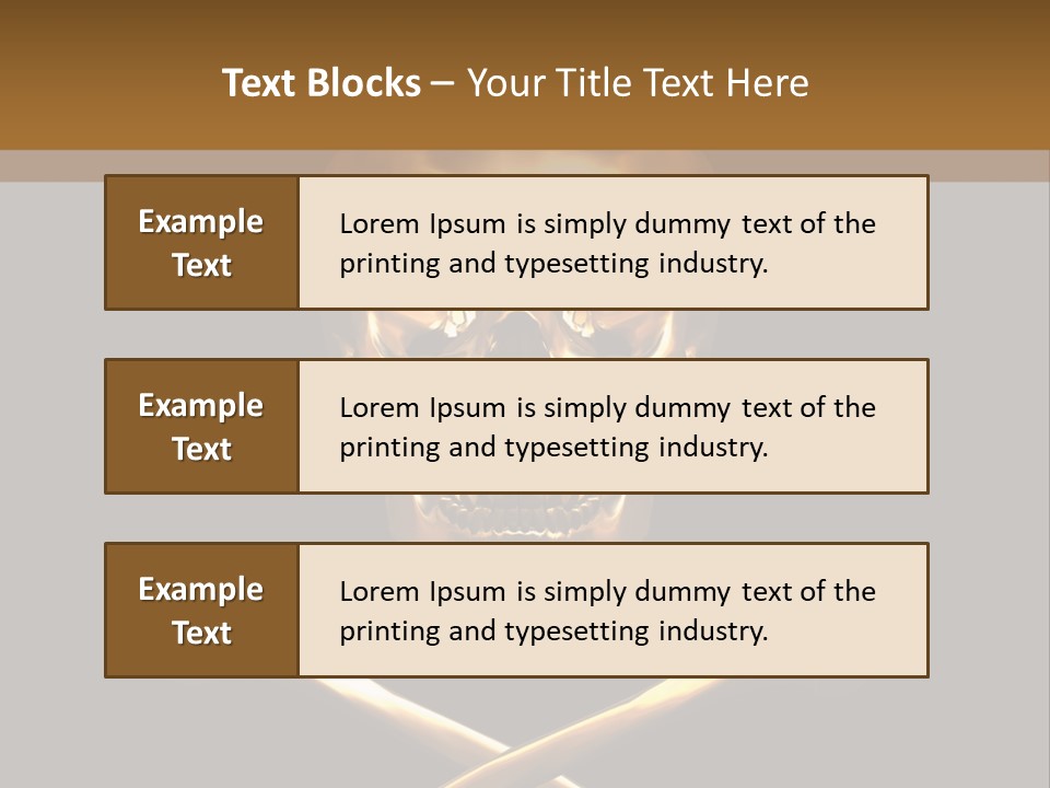 Horror Heraldry Sign PowerPoint Template