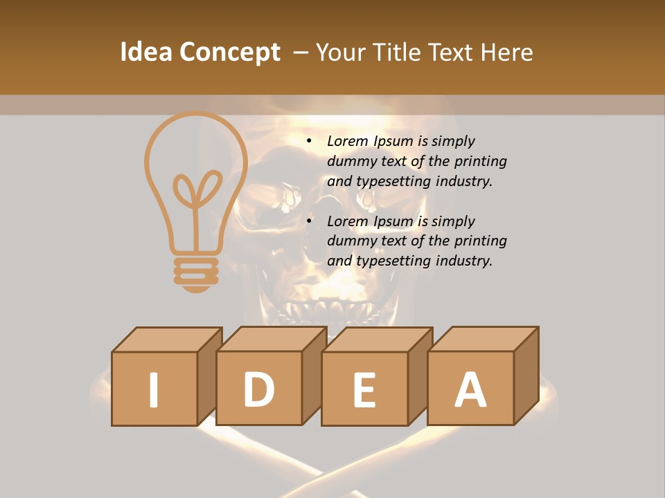 Horror Heraldry Sign PowerPoint Template