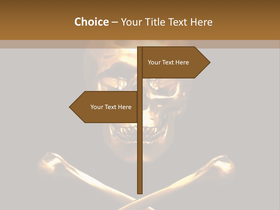 Horror Heraldry Sign PowerPoint Template