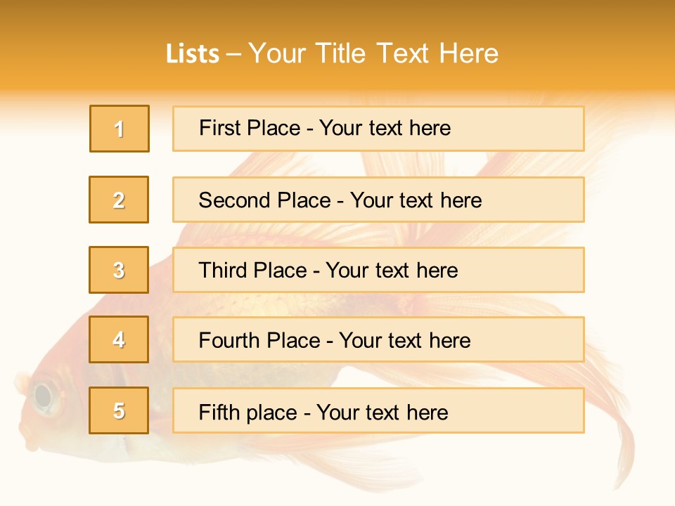 Carp Motion Orange PowerPoint Template
