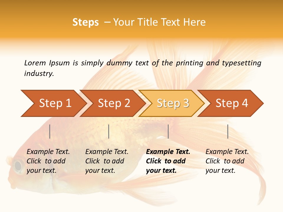 Carp Motion Orange PowerPoint Template