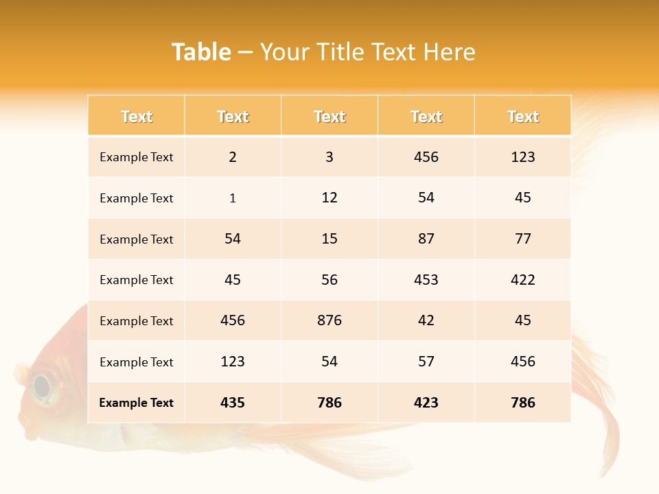 Carp Motion Orange PowerPoint Template