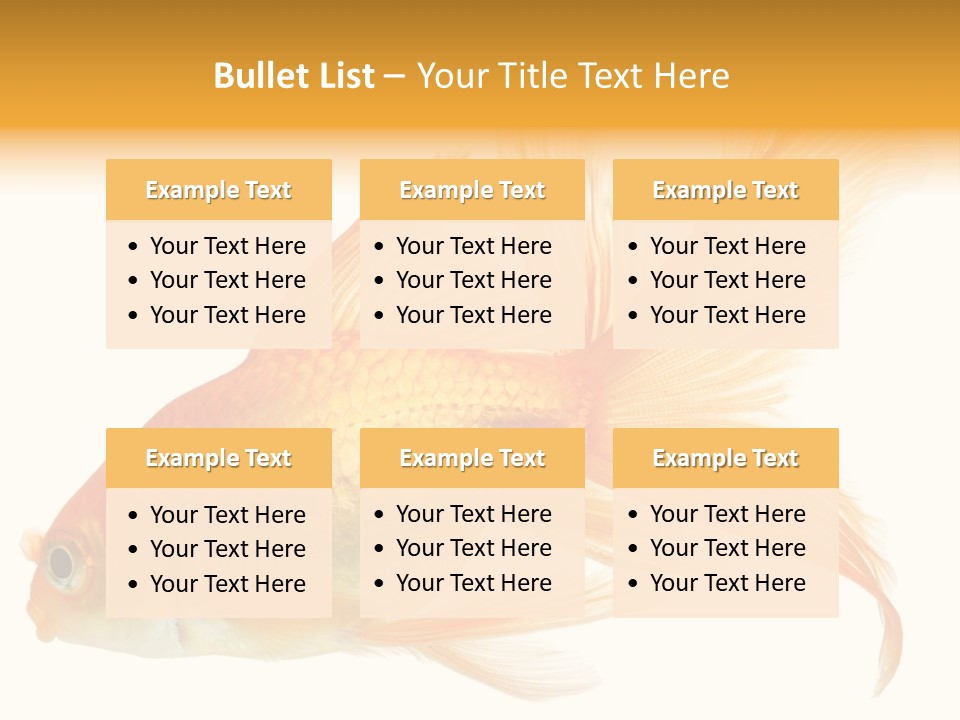Carp Motion Orange PowerPoint Template