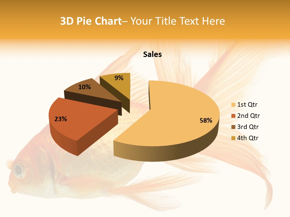Carp Motion Orange PowerPoint Template