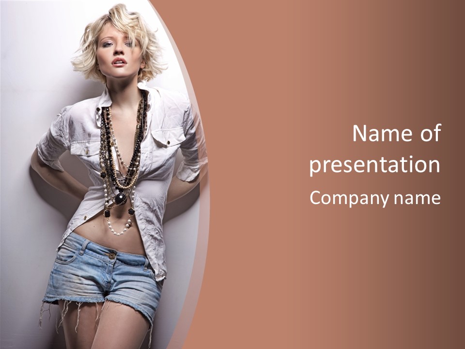 Background Attractive Hair PowerPoint Template