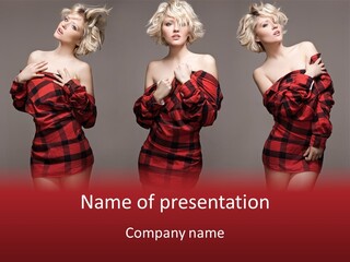 Sale Model Caucasian PowerPoint Template