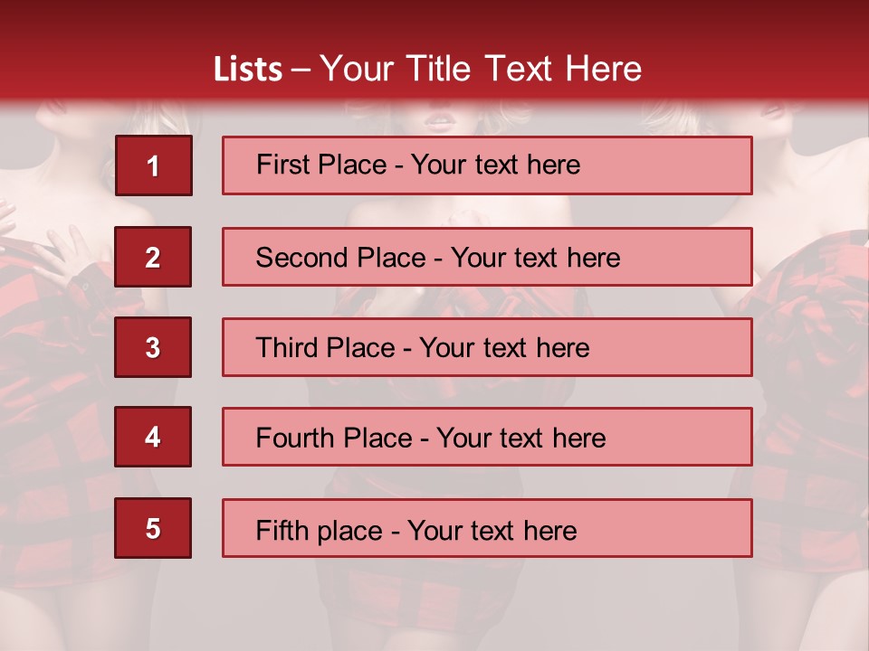 Sale Model Caucasian PowerPoint Template